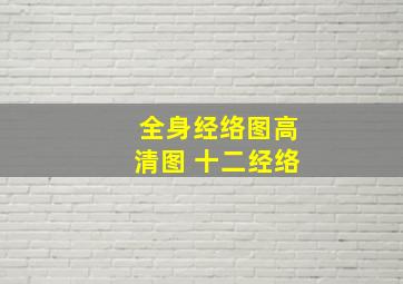 全身经络图高清图 十二经络